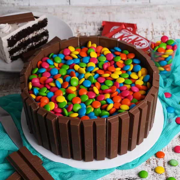 Kit Kat Gems Cake