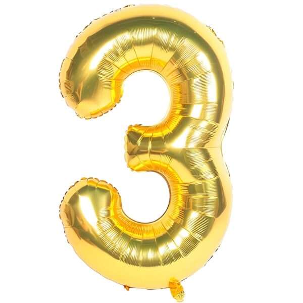 3 Number Foil Balloon