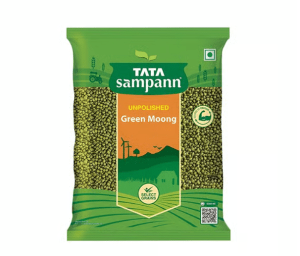 Tata Sampann Unpolished Green Moong (Sabut) Whole Dal 500gm