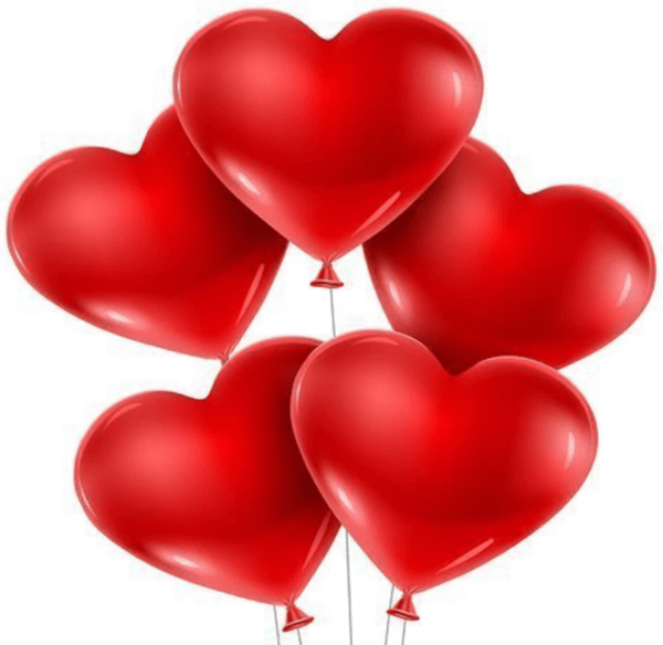 Red Heart Shape Colour Balloon