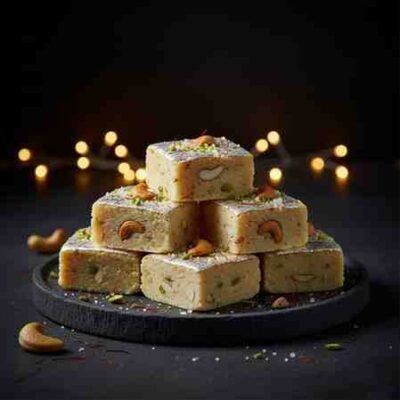 Kaju Kesar Khoya Burfi